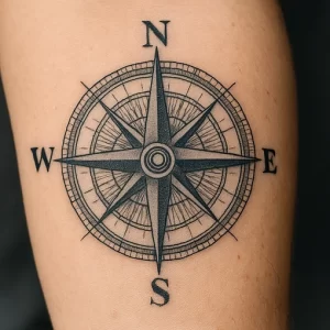 Compass tattoo — what it represents