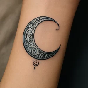 Tattoo of Crescent Moon — meaning and symbolism