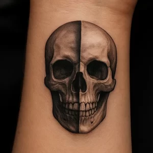 Half Skull tattoo — meaning and symbolism