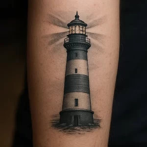 Lighthouse tattoo — symbolism and deep meaning explained