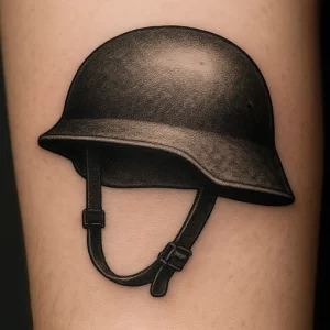 Military Helmet tattoo — meaning and symbolism