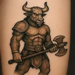 Tattoo of Minotaur — detailed meaning and symbolism