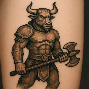 Tattoo of Minotaur — detailed meaning and symbolism