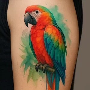 Tattoo of Parrot — detailed meaning and symbolism