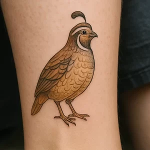 Quail tattoo — meaning and symbolism