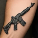 Rifle tattoo — what it represents