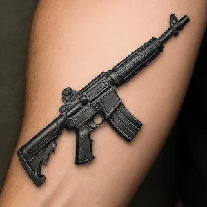 Rifle tattoo — what it represents
