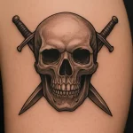 Skull with Crossed Swords tattoo — meaning and symbolism