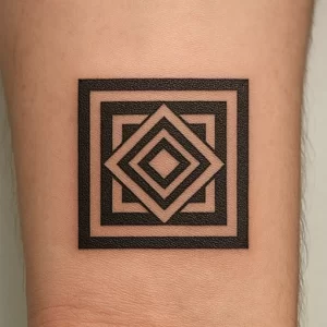 Square tattoo — meaning and symbolism