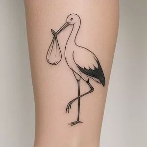 Stork tattoo — what it represents