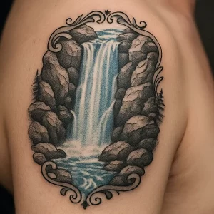 Waterfalls tattoo — meaning and symbolism