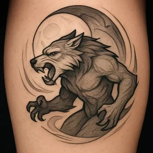 Tattoo of Werewolf — detailed meaning and symbolism