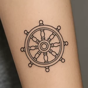 Wheel of Dharma tattoo — symbolism, meaning, and cultural significance